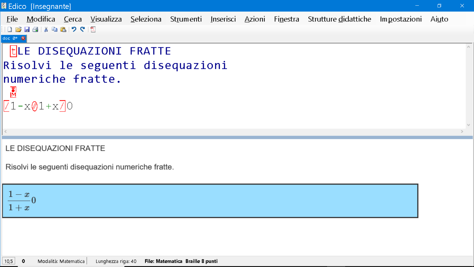 Correzione della formula